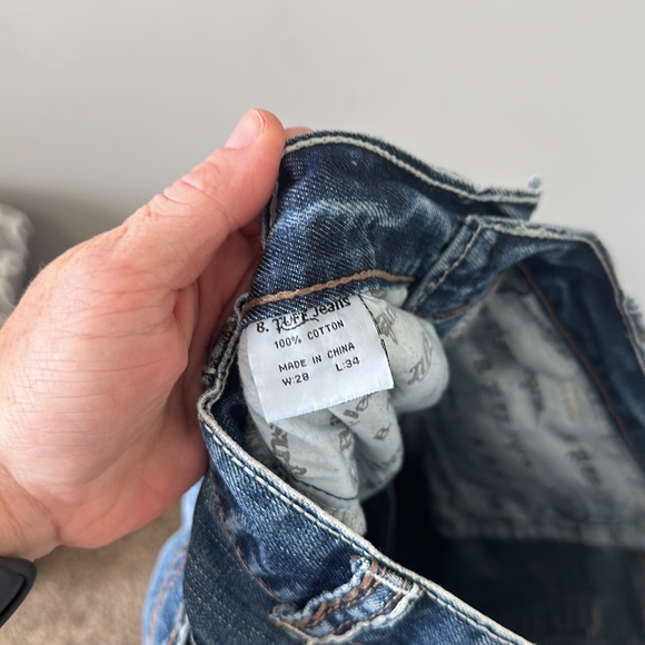 Men's B Tuff Zac Blue Denim Jeans Bootcut 28” x 34" Western Cowboy - Picture 14 of 14